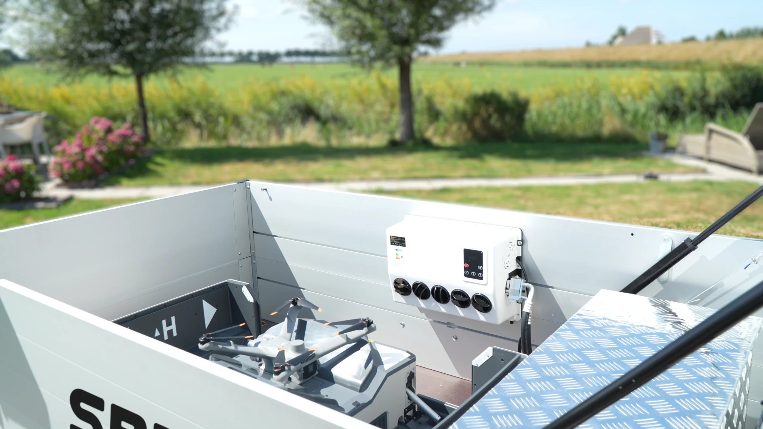 DJI Dock inside trailer