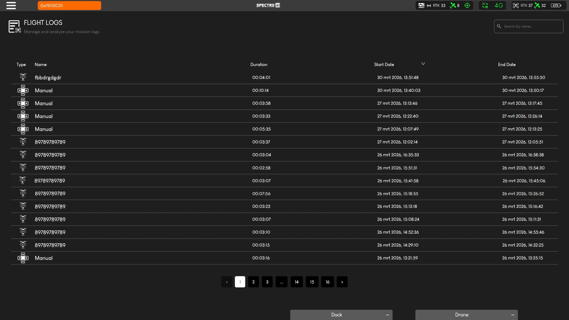 Flight logs overview
