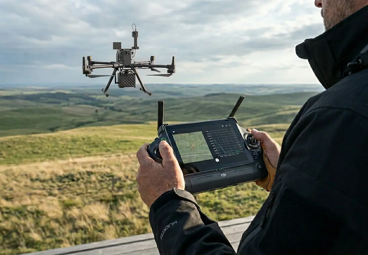 HyperSlit hyperspectral drone in flight