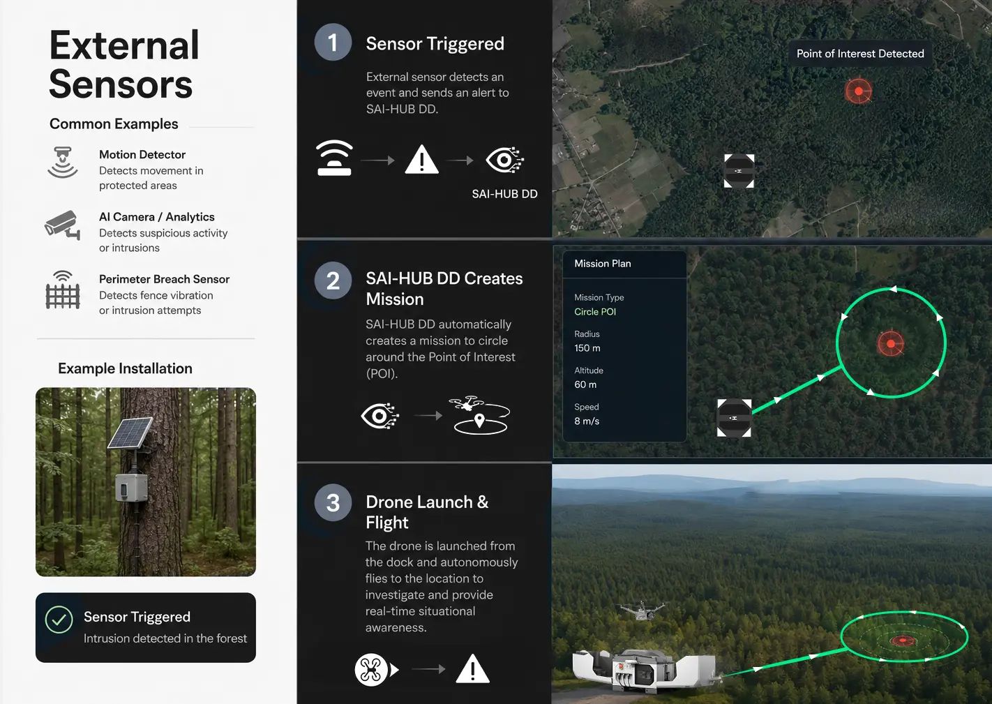External sensors and API trigger workflow
