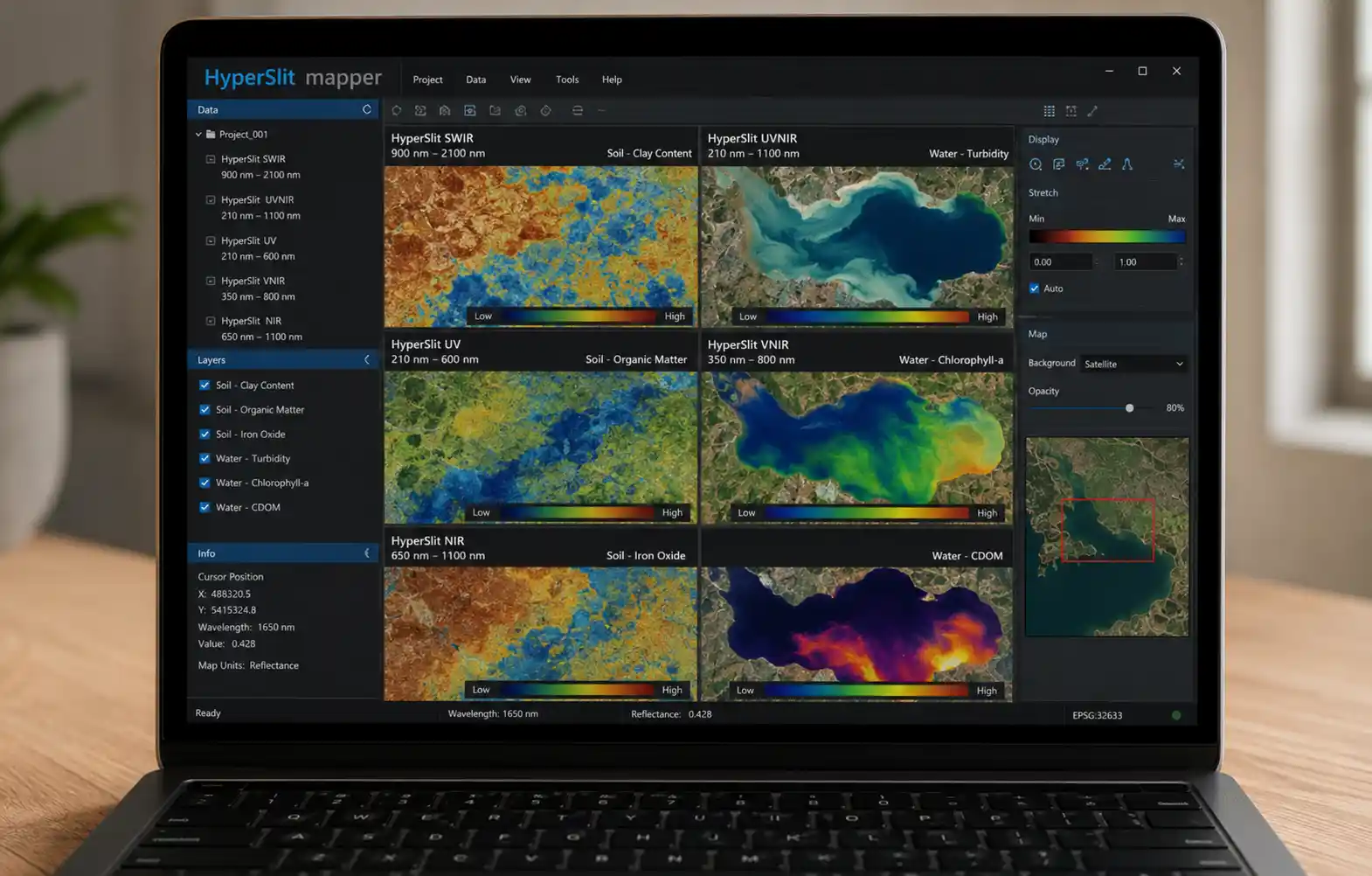 Desktop processing software for HyperSlit spectral mapping