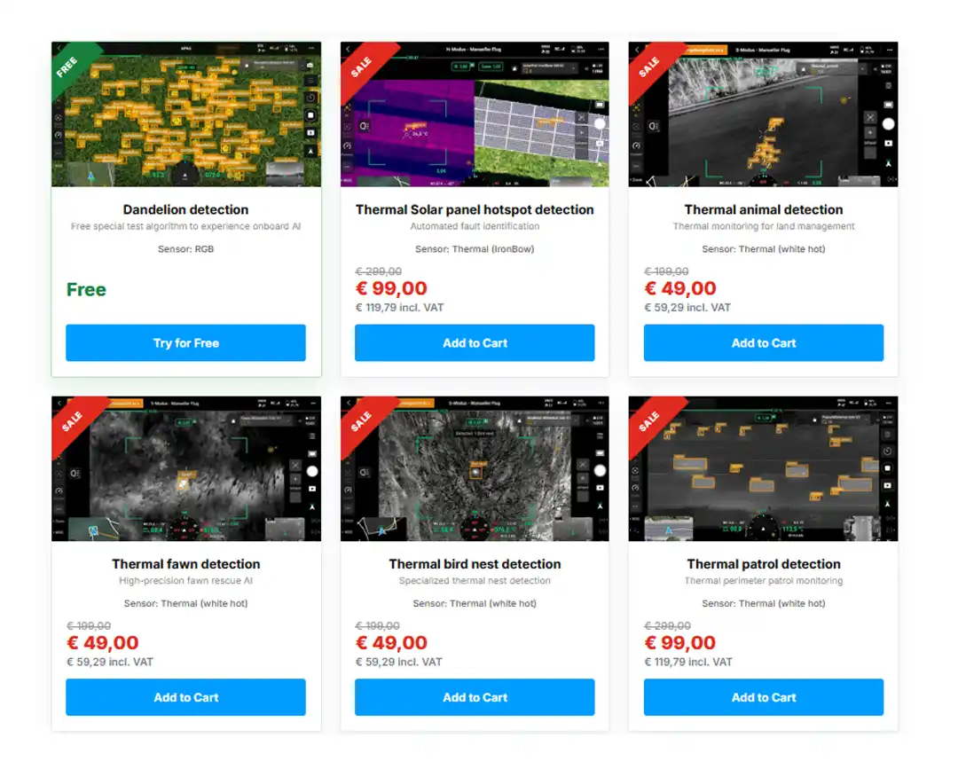 Spectro AI DJI Onboard Algorithms Marketplace launch