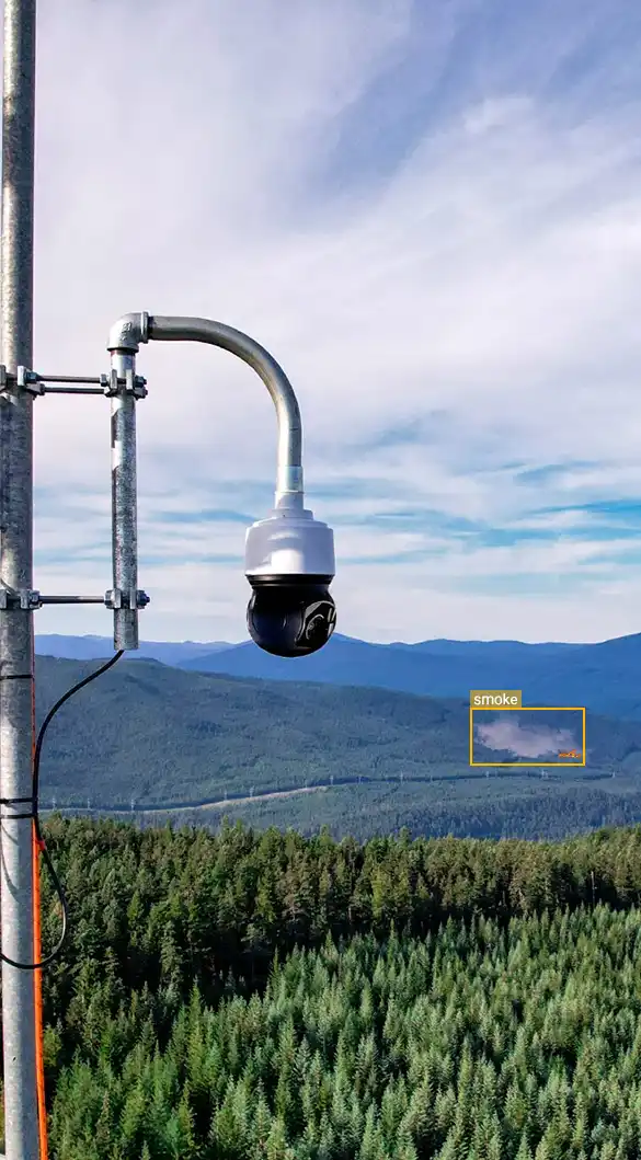 Smoke detection sensor connected to SAI-HUB through an API integration
