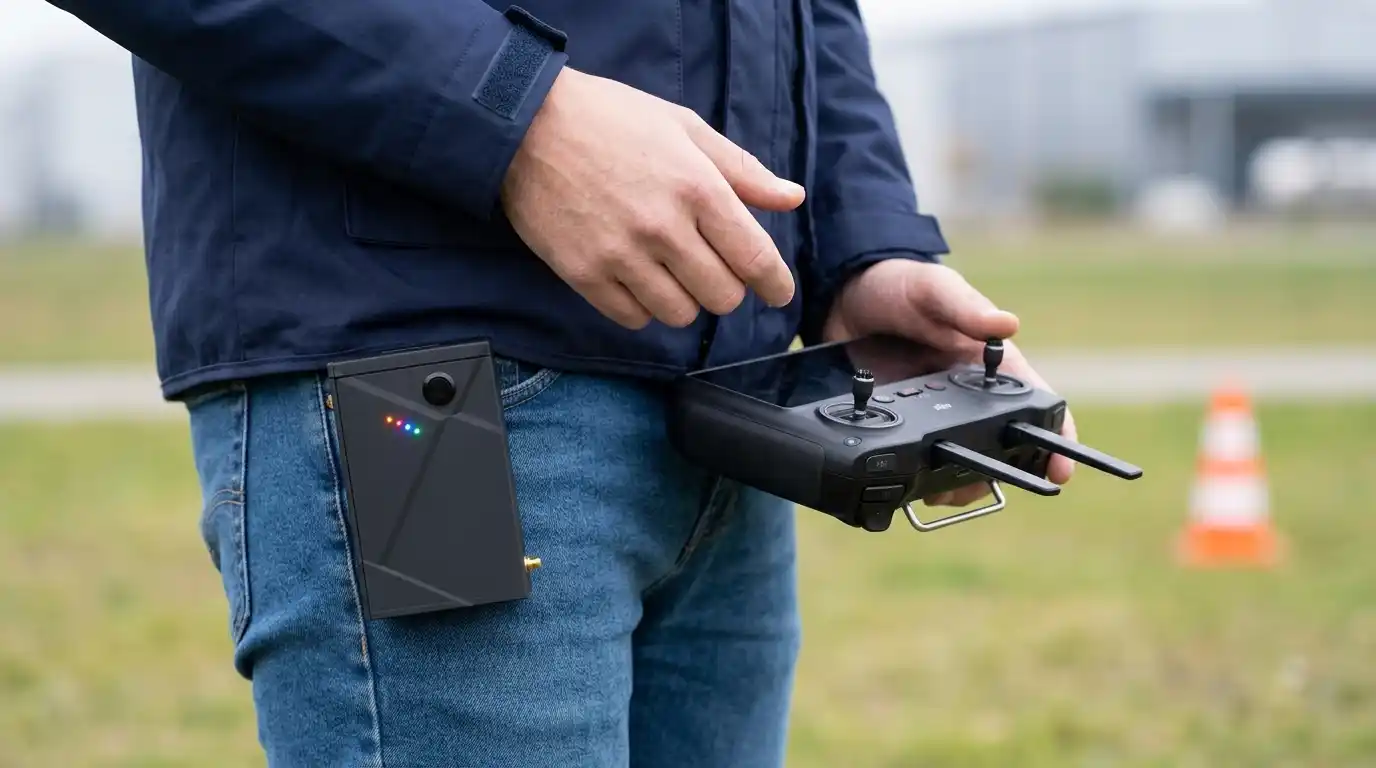 Brain-Box carried by a drone operator