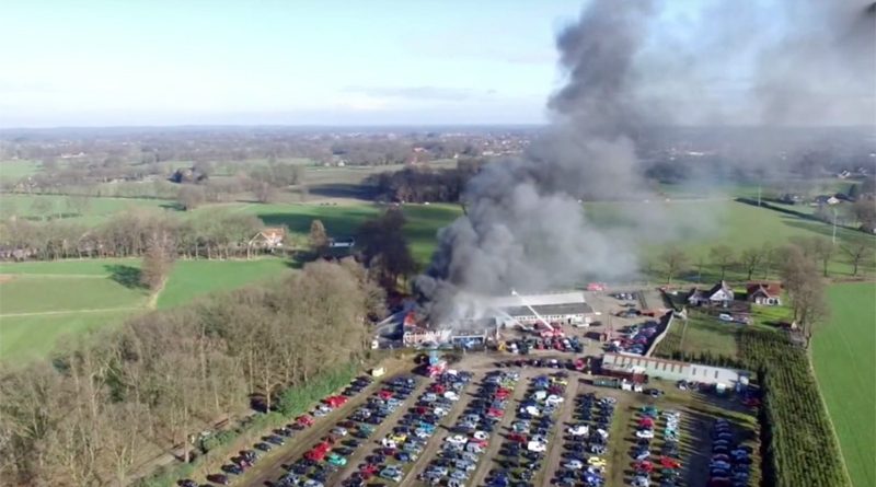 Emergency response at a fire in Losser